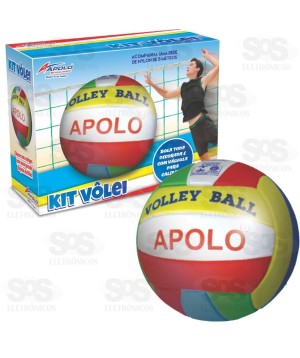 Kit Bola De Vôlei e Rede Apolo 174
