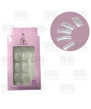 Kit Unhas Postiças Transparente 24 Unidades