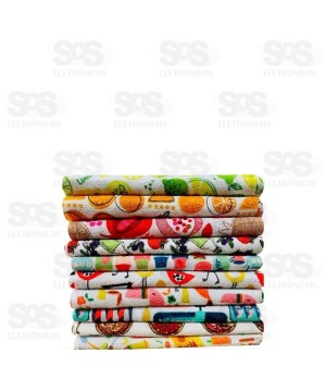 Toalha de Copa 41x65 Cores e Estampas Variadas Palma Luzani