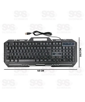 Teclado LED RGB Com Fio USB Aitek ATE-G107A