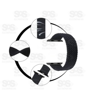 Pulseira Trançada Elástica 42/44/45/49mm Cores Variadas Basik WU-267