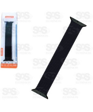 Pulseira Trançada Elástica 42/44/45/49mm Cores Variadas Basik WU-267