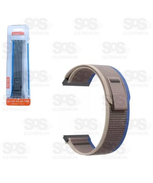 Pulseira Nylon Com Velcro 42/44/45/49 Cores Variadas  Basik WU-256