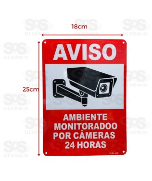 Placa de PVC Aviso de Monitoramento SC1255-P