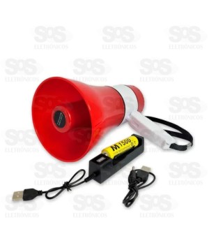 Megafone Recarregável Amplificador Multifunção Lelong LE-998