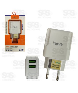 Carregador Rápido 3.1A Com 2 USB Inova CAR-12724