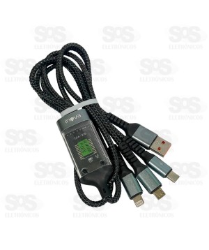 Cabo de Dados Iphone/V8/Type C Inova HBT-8801