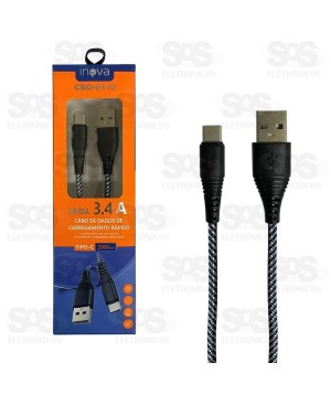 Cabo De Dados 3.4A Type C 2 Metros Inova CBO-6110