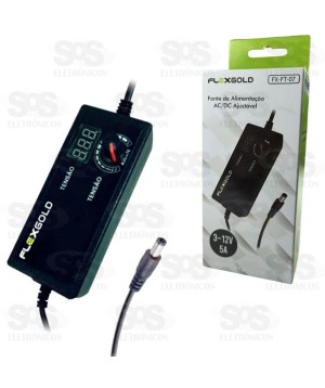 Fonte Ajustável Até 12V Plug P4 FlexGold FX-FT-07