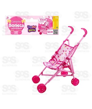 Carrinho De Boneca Rosa Homeplay 1053
