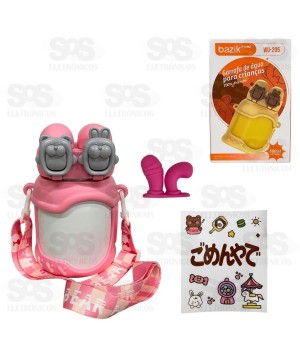 Garrafa Infantil Térmica 680ML Bico Duplo Bazik Prime WU-205