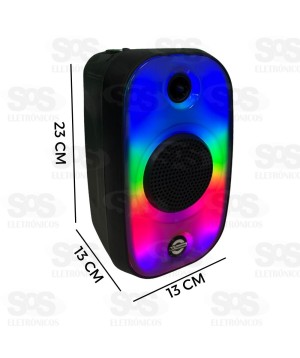 Caixa De Som 12W Iluminação LED Maxmidia MAX-714SP