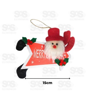 Plaquinha com Boneco de Natal BC87