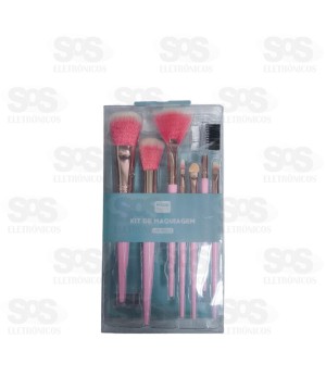 Kit de Pincéis Para Maquiagem Com 7 Unidades MZ63