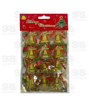 Enfeite Sino Natalino 12 Peças Hai Brasil ENF017