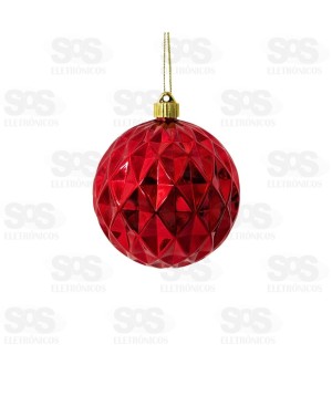 Kit 8 Bolas De Natal 6CM Vermelha Decorada BOL1568A