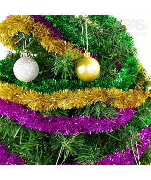 Festão Metalizado De Natal Nevado 2 Metros Colorido FST031