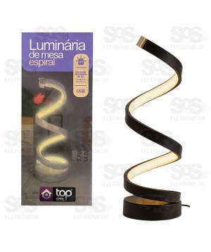 Luminária LED de Mesa Espiral Top Útil TOP2219