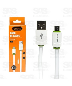 Cabo Micro USB V8 1 Metro Basike CBO-7417/7422