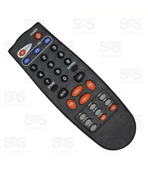Controle Remoto Vision Sat e Elsys Preto LE-1094