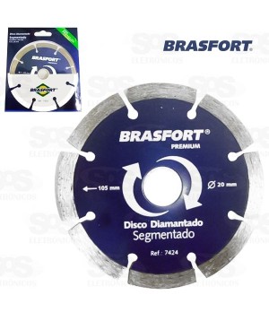 Disco Diamantado Segmentado Premium105x20mm Brasfort 7424 Unidade