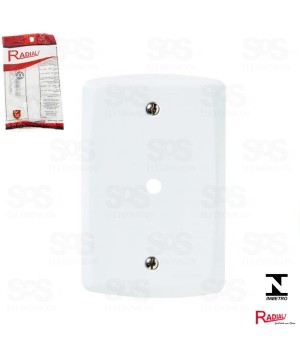 Placa 4X2 Com Furo Central Gelo Radial 1707001