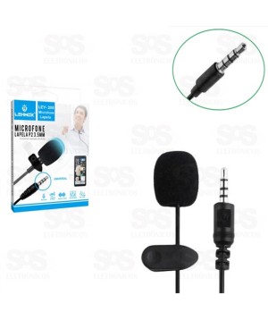 Microfone de Lapela P3 3.5mm com 1,5 Metros Lehmox - LEY-205