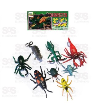 Kit De Insetos E Repteis Com 7 Peças Toy King tk-1952