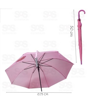 Guarda Chuva Infantil Poliester Cores E Estampas Variadas Com Apito HX-5529