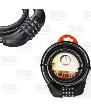 Cadeado Bicicleta Com Segredo 1200mmx12 mm Troya Tools 5835